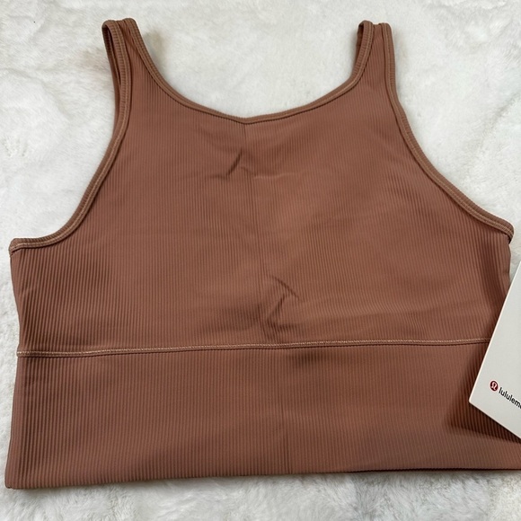 lululemon athletica Tops - Lululemon Ribbed Tank cropped nude dusty pink
